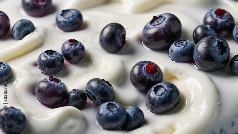 Delicious yogurt with blueberry texture Delicious yogurt with blueberry texture