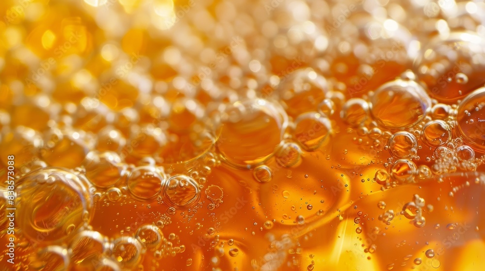 A of tiny delicate bubbles tered throughout the surface of honey giving it a bubbly almost effervescent appearance A of tiny delicate bubbles tered throughout the surface of honey giving it a bubbly almost effervescent appearance