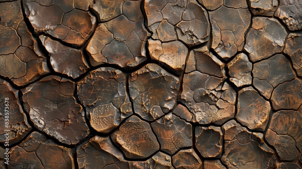The texture is reminiscent of dried and cracked mud with a variety of shapes and sizes forming intricate patterns The texture is reminiscent of dried and cracked mud with a variety of shapes and sizes forming intricate patterns