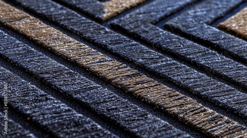Wallpaper Mural A closeup shot of a mat featuring a combination of diagonal and horizontal lines creating a visually appealing pattern while also ensuring slip resistance Torontodigital.ca