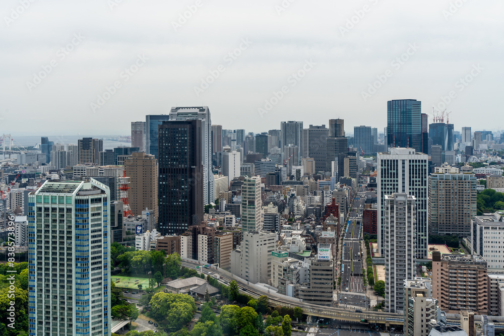 Obraz premium 展望台から望む高層ビル群
