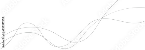 Wave lines vector illustration. Curve wave seamless pattern. Line art striped graphic template.
