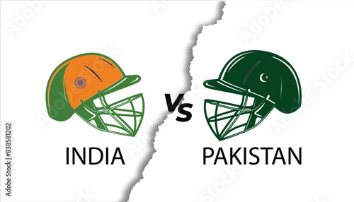 India vs Pakistan cricket concept Illustration for international cricket match