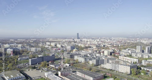 Wallpaper Mural aerial view of the construction site with tall cranes Torontodigital.ca