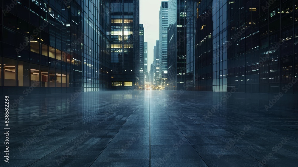 Front view of a technologic city with lots of buidling on concrete floors realistic, photography, Front view of a technologic city with lots of buidling on concrete floors realistic, photography,