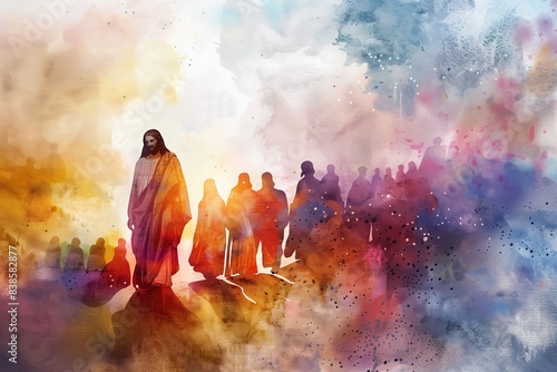 Jesus' Resurrection and Life: Digital Watercolor Art © mattegg