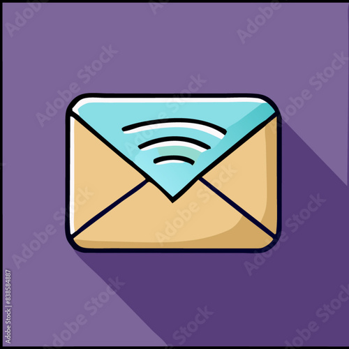 Colorful Flat Design Communication Icons Set