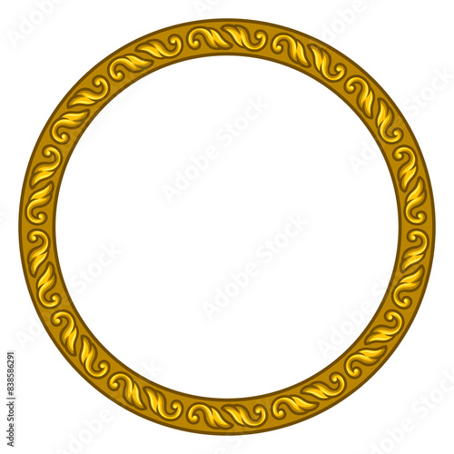 Frame in baroque style. Decorative curling design.