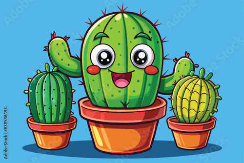 Joyful Cactus Cartoon Image