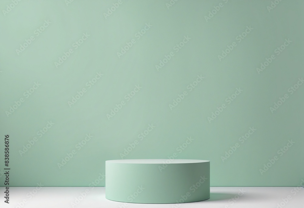 pastel green room with podium pastel green room with podium