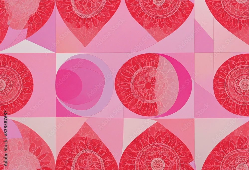 pink geometric forms graphic wall paper pink geometric forms graphic wall paper