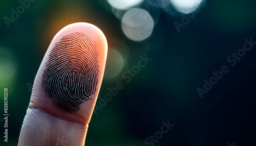 Man Interacting With Fingerprint on Touch Screen