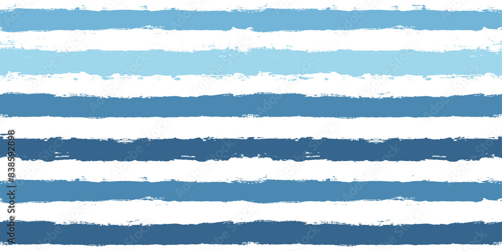 Stripes pattern, watercolor paintbrush lines, summer blue striped seamless vector background, navy brush grunge stripes. Stripes pattern, watercolor paintbrush lines, summer blue striped seamless vector background, navy brush grunge stripes.