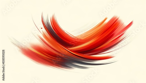 Abstract Red and Orange Brush Strokes