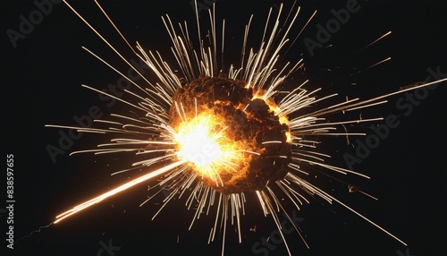 Wallpaper Mural explosion in space or on black background Torontodigital.ca