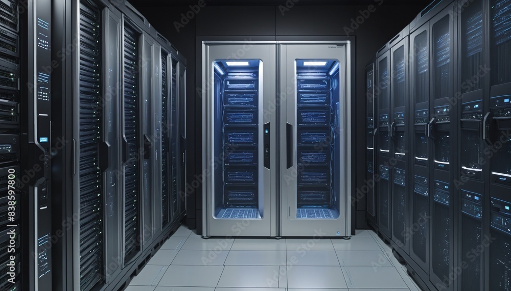 Naklejka premium Futuristic Data Center