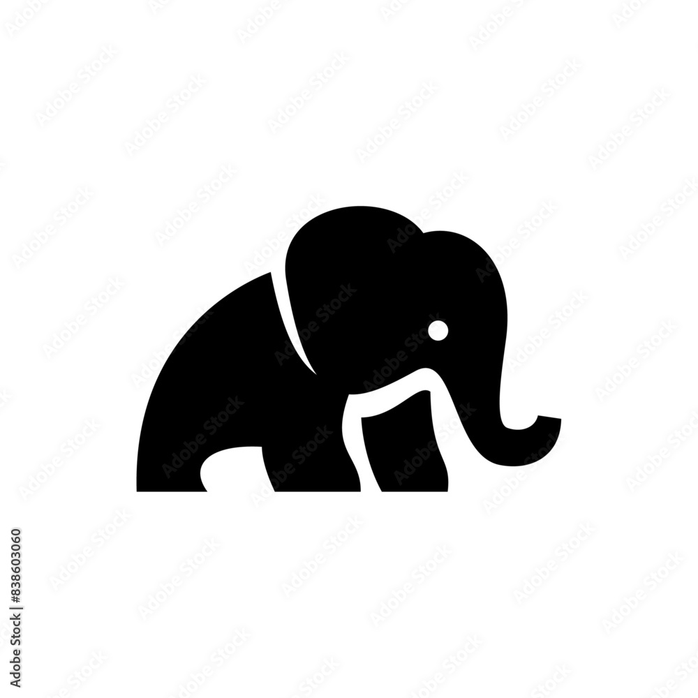 Fototapeta premium elephant logo vector icon illustration design