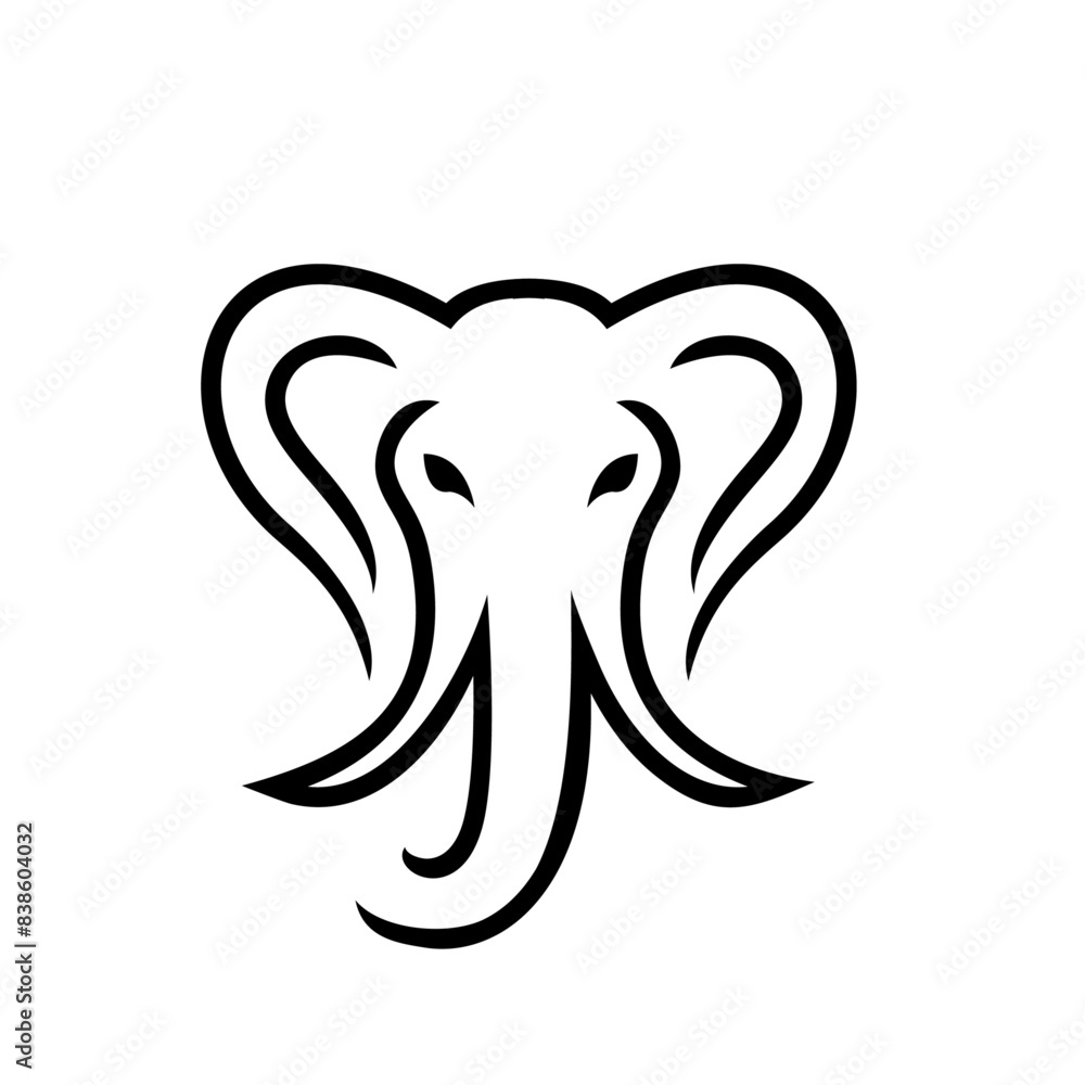line African indian Elephant Logo Elephant Logo icon line African indian Elephant Logo Elephant Logo icon