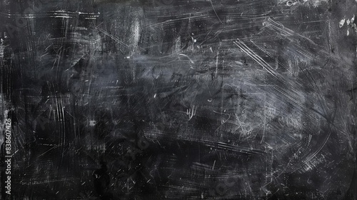black chalkboard texture with rubbed and smudged chalk marks suitable for education backgrounds abstract photo