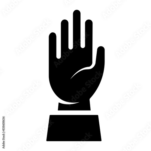raise hand participation glyph icon