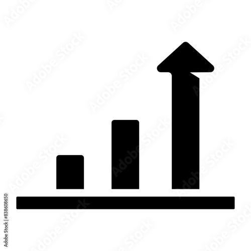 statistical growth bar chart glyph icon
