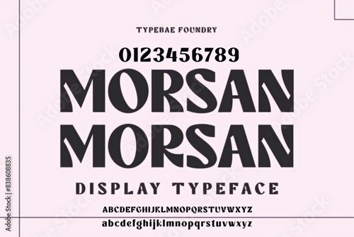 San serif font vector design, suitable for headline, poster and logotype. Vector illustration.