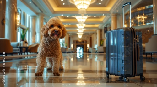Dog in a hotel