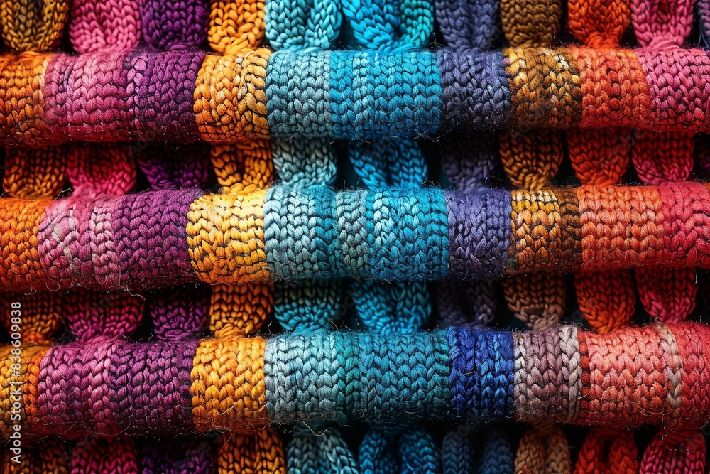Vibrant Threads. Latin Tapestry Colorful WovenTextile Vibrant Threads. Latin Tapestry Colorful WovenTextile