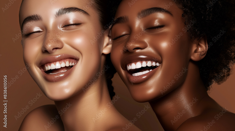 Radiant Women Smiling and Enjoying Each Other's Company Radiant Women Smiling and Enjoying Each Other's Company