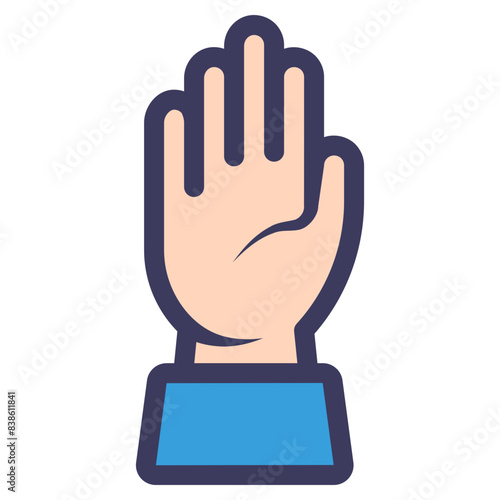 raise hand participation icon