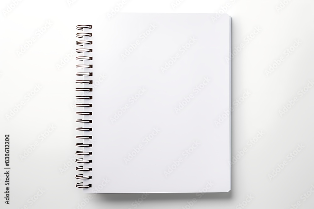 Blank notebook on white background Blank notebook on white background