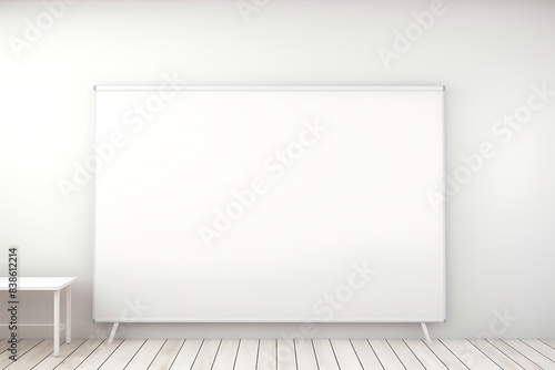 Blank white board on the wall © MahmudulHassan