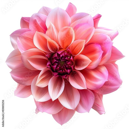 Dahlia Flower Isolated on White Background