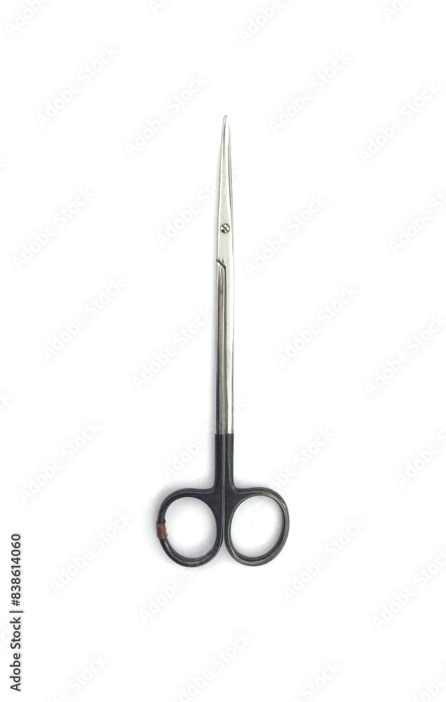 Surgical scissors on a white background Surgical scissors on a white background