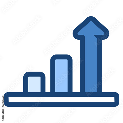 statistical growth bar chart icon