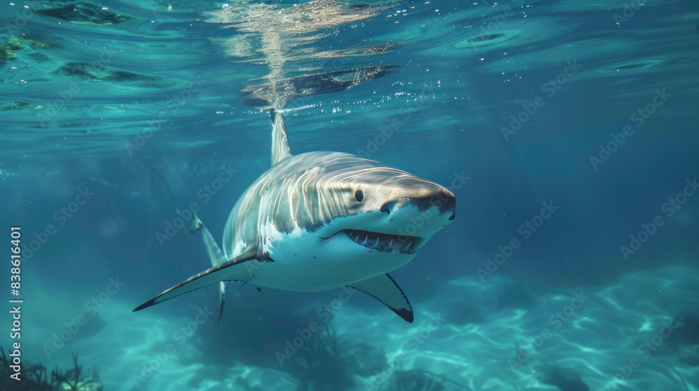 Fototapeta premium shark under the sea