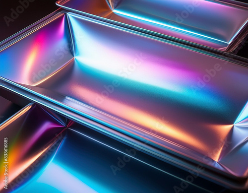 Abstract holographic texture material background