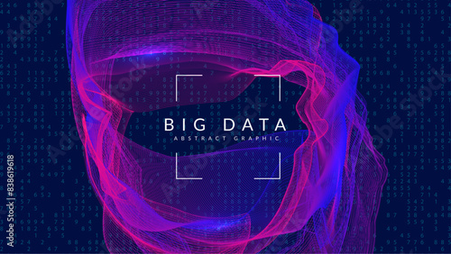 Technolog Background. Innovative science, futuristic intelligence. Cloud of dots for software automation. Energy of information in analytical patterns. Abstract Background.