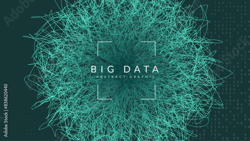 Big Data Background. Concept: intelligent computer research. Cover of dots with a backdrop of velocity. Analytical patterns for mobile security. Digit Background.