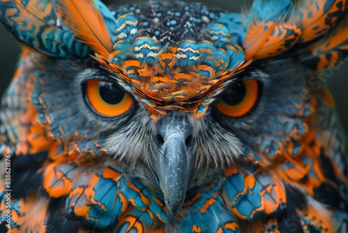 close up of an owl photo