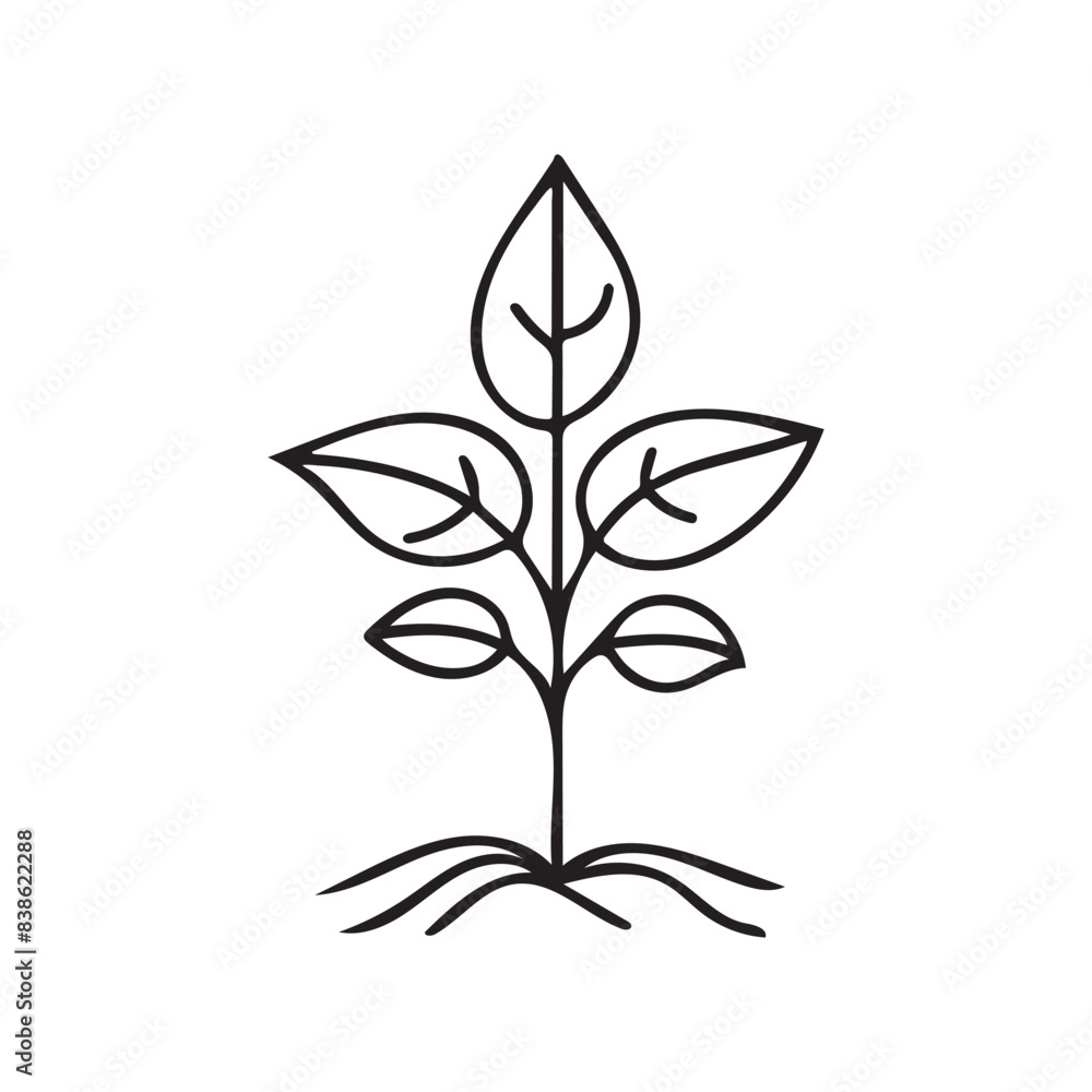 Seedling tree growing icon. Black nature green vector design. Seedling tree growing icon. Black nature green vector design.