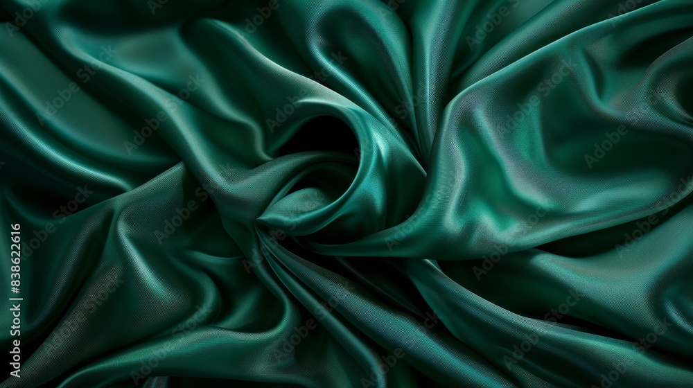Dark emerald silk with a soft sheen Dark emerald silk with a soft sheen