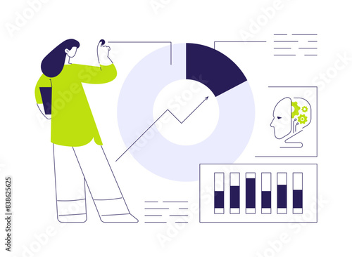 AI-Measured Campaign Success abstract concept vector illustration. photo