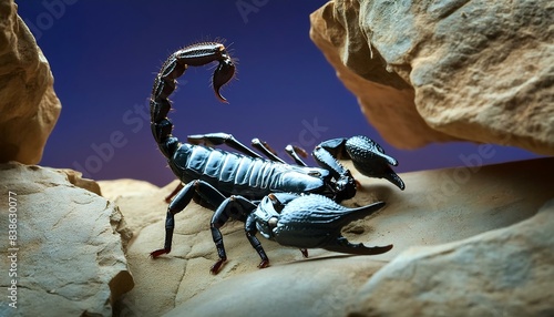 a scorpion in a cave