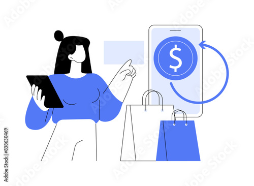 Cashback isolated cartoon vector illustrations.