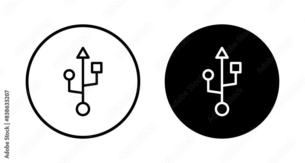 Usb icon vector isolated on white background. Flash disk icon vector Usb icon vector isolated on white background. Flash disk icon vector