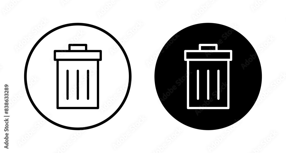 Trash icon vector isolated on white background. trash can icon. Delete icon vector Trash icon vector isolated on white background. trash can icon. Delete icon vector