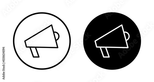 Megaphone icon vector isolated on white background. Loudspeaker icon vector. Volume icon