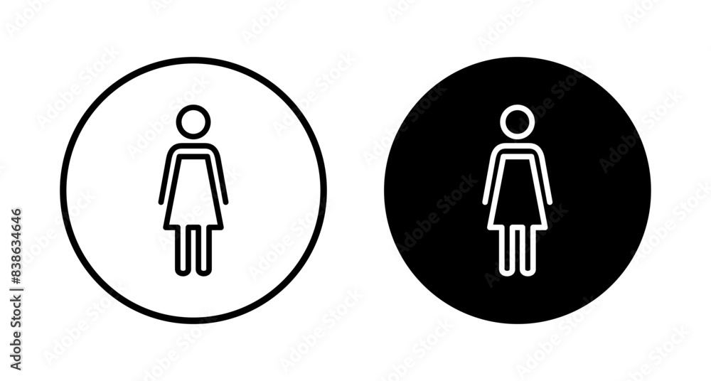 Female icon vector isolated on white background. woman icon vector Female icon vector isolated on white background. woman icon vector