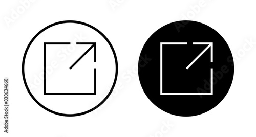 Link icon vector isolated on white background. Link vector icon. External link symbol vector icon. Hyperlink symbol